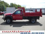 2011 Vermillion Red Ford F550 Super Duty XL Regular Cab 4x4 Dump Truck #36192998