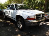 2004 Bright White Dodge Dakota SLT Quad Cab 4x4 #36332730
