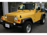 2001 Solar Yellow Jeep Wrangler Sport 4x4 #36407092