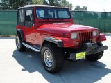 1995 Poppy Red Jeep Wrangler S 4x4 #36480158