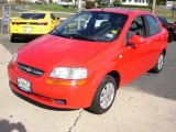 Victory Red Chevrolet Aveo in 2005