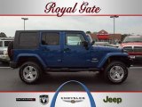 2009 Deep Water Blue Pearl Jeep Wrangler Unlimited Sahara 4x4 #36621972