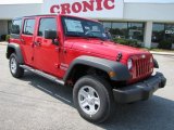 2011 Flame Red Jeep Wrangler Unlimited Sport 4x4 #36622430