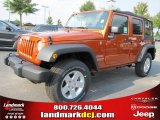 2011 Mango Tango Pearl Jeep Wrangler Unlimited Sport 4x4 #36711858