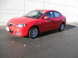 2007 True Red Mazda MAZDA3 i Sport Sedan #3665253