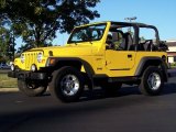 2002 Solar Yellow Jeep Wrangler Sport 4x4 #36767312