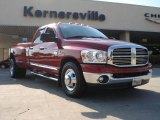 2008 Inferno Red Crystal Pearl Dodge Ram 3500 Big Horn Edition Quad Cab Dually #36817195