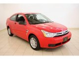 2008 Vermillion Red Ford Focus SE Coupe #36857192