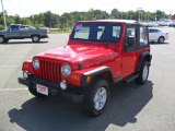 2004 Flame Red Jeep Wrangler Sport 4x4 #37225645