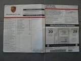 2008 Porsche Boxster  Window Sticker