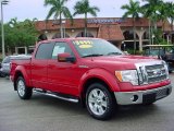 Bright Red Ford F150 in 2009