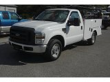 2008 Oxford White Ford F250 Super Duty XL Regular Cab Chassis Utility Truck #37322493