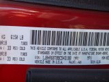 2009 Grand Cherokee Color Code for Blaze Red Crystal Pearl - Color Code: PRH