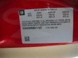 2011 Buick Lucerne CX Info Tag