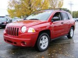 2007 Inferno Red Crystal Pearlcoat Jeep Compass Sport #37637476