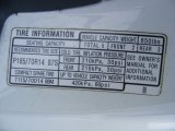 2002 Honda Civic LX Sedan Info Tag