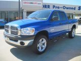 2008 Electric Blue Pearl Dodge Ram 1500 Big Horn Edition Quad Cab 4x4 #37699661