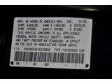 2007 Accord Color Code for Nighthawk Black Pearl - Color Code: B92P