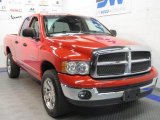 Flame Red Dodge Ram 1500 in 2002