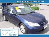 2004 Eternal Blue Pearl Honda Civic LX Sedan #37777152
