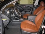 2011 Hyundai Tucson Limited Black/Saddle Interior