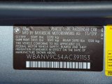 2010 BMW 5 Series 535i xDrive Sedan Info Tag
