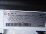 2009 Audi A4 2.0T quattro Cabriolet Info Tag