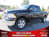 2011 Brilliant Black Crystal Pearl Dodge Ram 1500 Big Horn Quad Cab #37839482