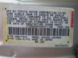1999 Camry Color Code for Cashmere Beige Metallic - Color Code: 4M9