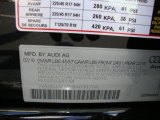 2011 Audi A3 2.0 TDI Info Tag