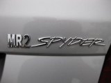 2001 Toyota MR2 Spyder Roadster Marks and Logos