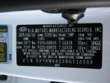 2011 Sorento Color Code for Snow White Pearl - Color Code: SWP