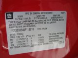2008 Chevrolet Silverado 3500HD LT Crew Cab 4x4 Dually Info Tag