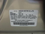 2000 Nissan Maxima GLE Info Tag