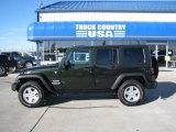2010 Natural Green Pearl Jeep Wrangler Unlimited Sport 4x4 #38010306
