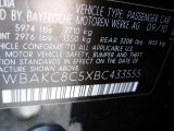 2011 BMW 7 Series 750Li xDrive Sedan Info Tag