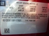 2011 Chevrolet Malibu LTZ Info Tag