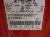 2007 F150 Color Code for Bright Red - Color Code: E4