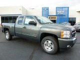 2011 Steel Green Metallic Chevrolet Silverado 1500 LT Extended Cab 4x4 #38076387