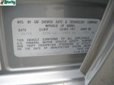 2004 Chevrolet Aveo Hatchback Info Tag