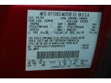 2003 Escape Color Code for Redfire Metallic - Color Code: G2