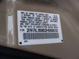 2002 Honda Odyssey EX-L Info Tag