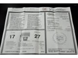 2001 Cadillac DeVille DHS Sedan Window Sticker