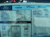 2011 Ford Fusion SE V6 Window Sticker