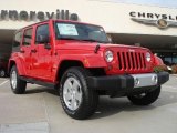 2011 Flame Red Jeep Wrangler Unlimited Sahara 4x4 #38230126