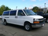 2010 Chevrolet Express LT 3500 Extended Passenger Van Front 3/4 View