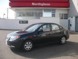 2008 Black Pearl Hyundai Elantra GLS Sedan #3810693