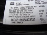 2005 Chevrolet Colorado LS Extended Cab Info Tag