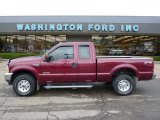 2004 Dark Toreador Red Metallic Ford F250 Super Duty XLT SuperCab 4x4 #38342435