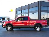 2004 Bright Red Ford F150 FX4 SuperCab 4x4 #38413202